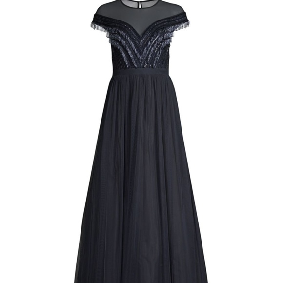 Beaded Fringe Gown - Picture 1 of 4
